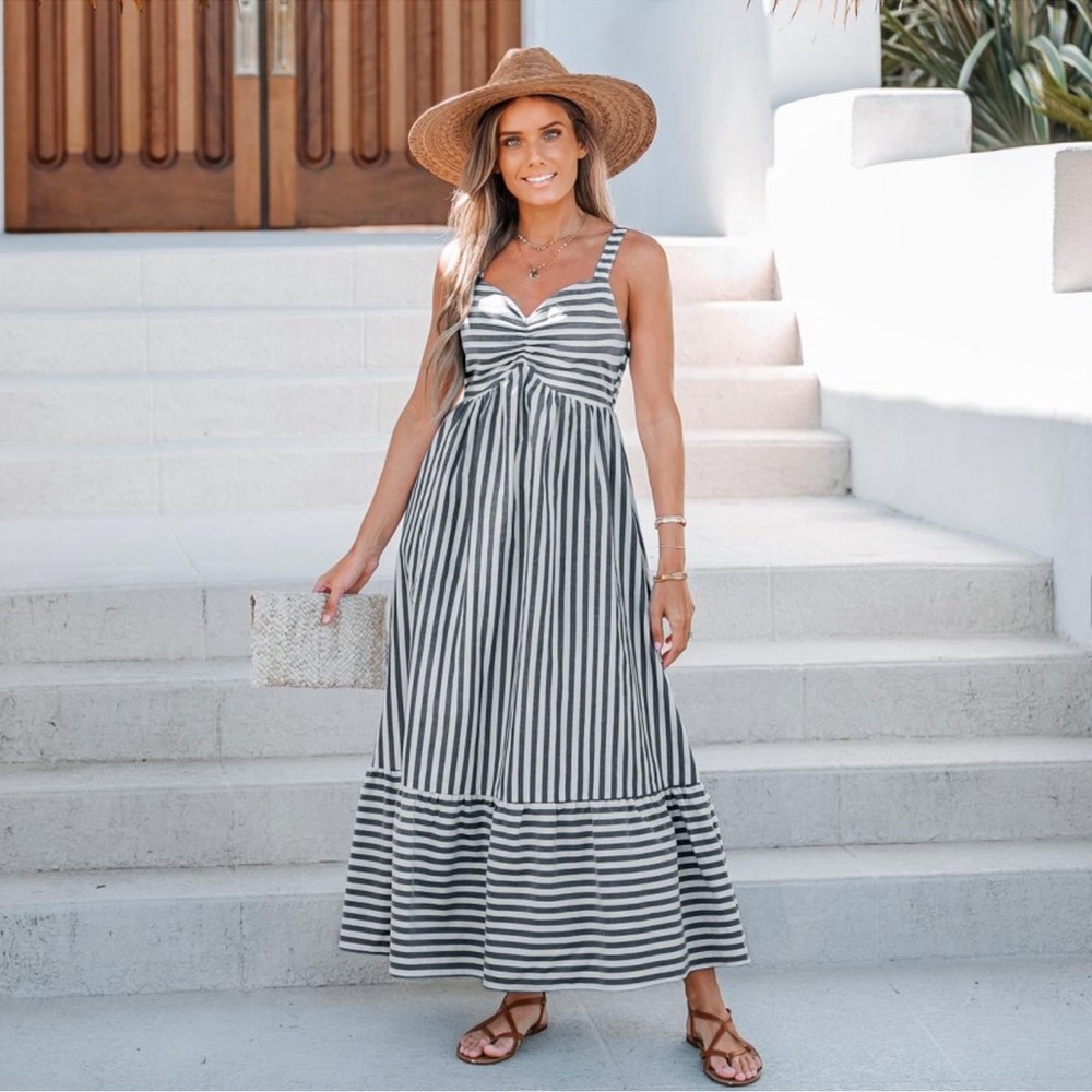 Cupshe striped maxi dress 🤍